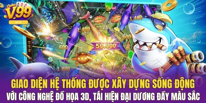 Bắn Cá CQ9 - Hành Trình Săn Kho Báu Dưới Đại Dương 4 Giao diện hệ thống được xây dựng sống động